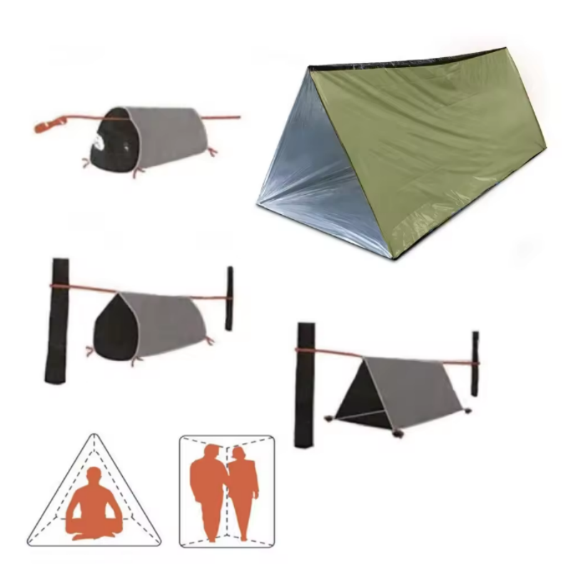 Emergency Mylar Tent - Wodoodporny, wielokrotnego użytku, dwuosobowy namiot ratunkowy