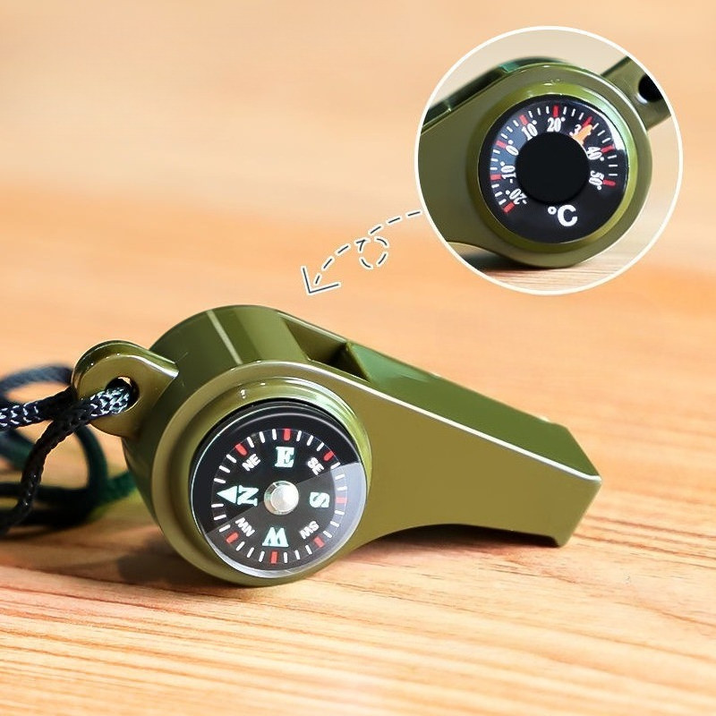 Emergency Whistle Loud - Głośny gwizdek bezpieczeństwa 3 w 1,