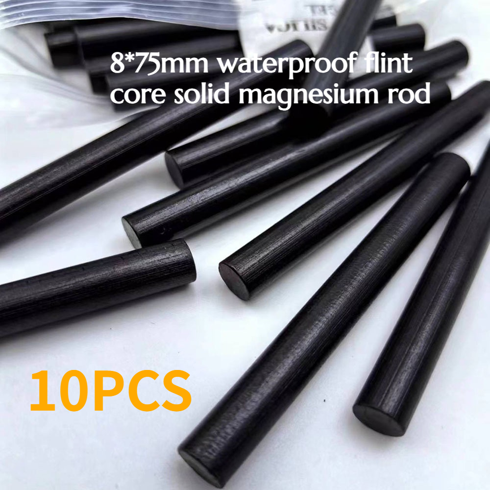 Magnesium Fire Starter - 10 SZTUK 8*75mm Wodoodporny Krzesiwny Pręt