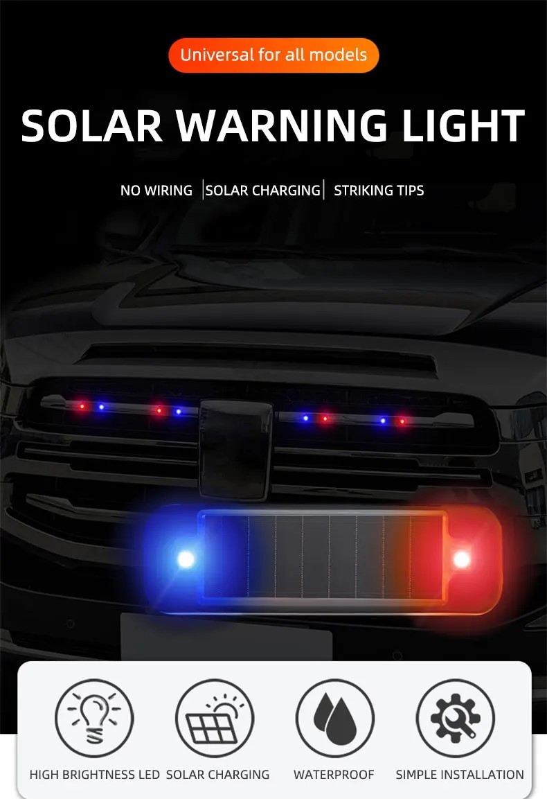 LED Solar Power Car Warning Li – Sos Light Strobe recenzja i cena