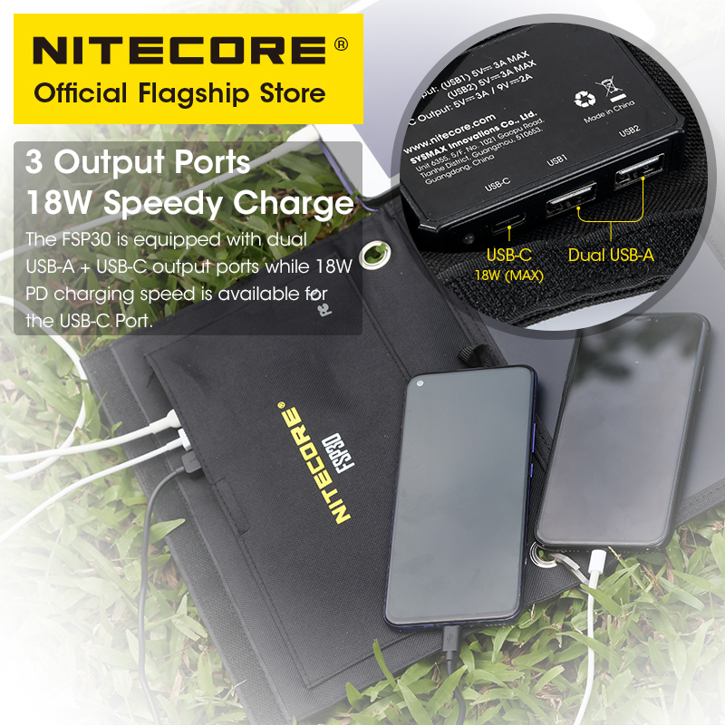 NITECORE FSP30 30 30W przenośn – Solar Emergency Charger recenzja i cena